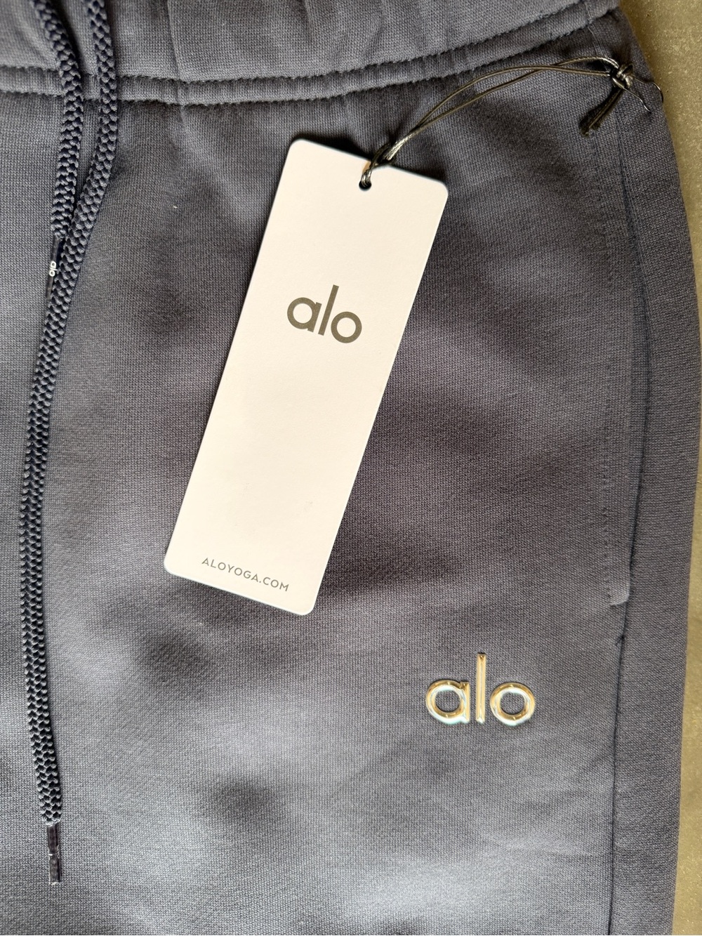 ALO Yoga Navy Sweats - Picture 2 of 3
